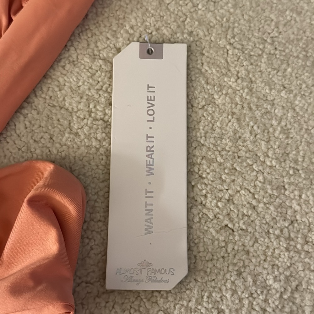 Almost Famous, cross over halter maxi dress, terra cotta (L) - Picture 5 of 6